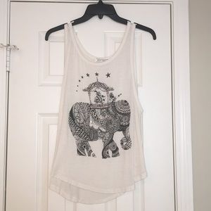 White elephant printed tank top